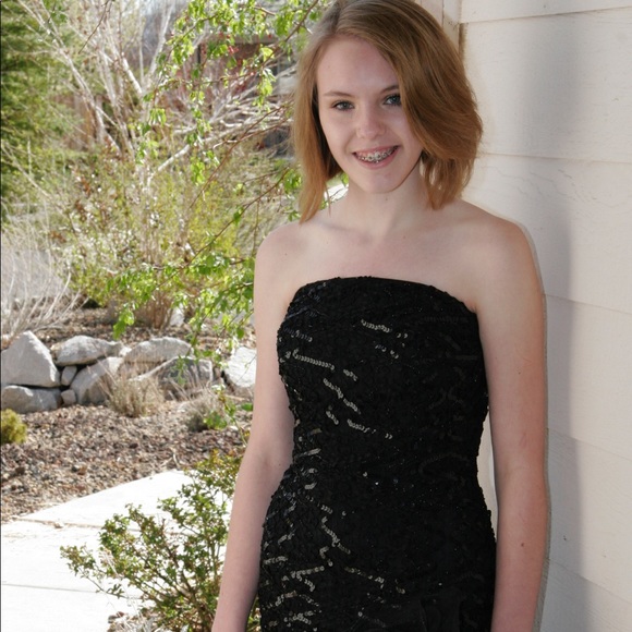 Vintage sequin dress with frou-frou ruffles small - Picture 2 of 3